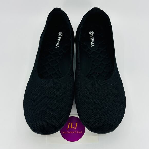 Vivaia Women's Claire Walker Black Round-Toe Walking Flats Size 43 EU/ 11 US - Picture 3 of 12
